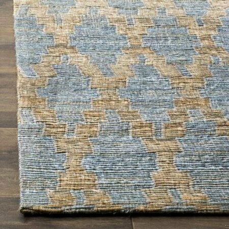 Safavieh Cape Cod Hand Woven Rectangle Rug- Light Blue - Gold- 8 x 10 ft. CAP413A-8